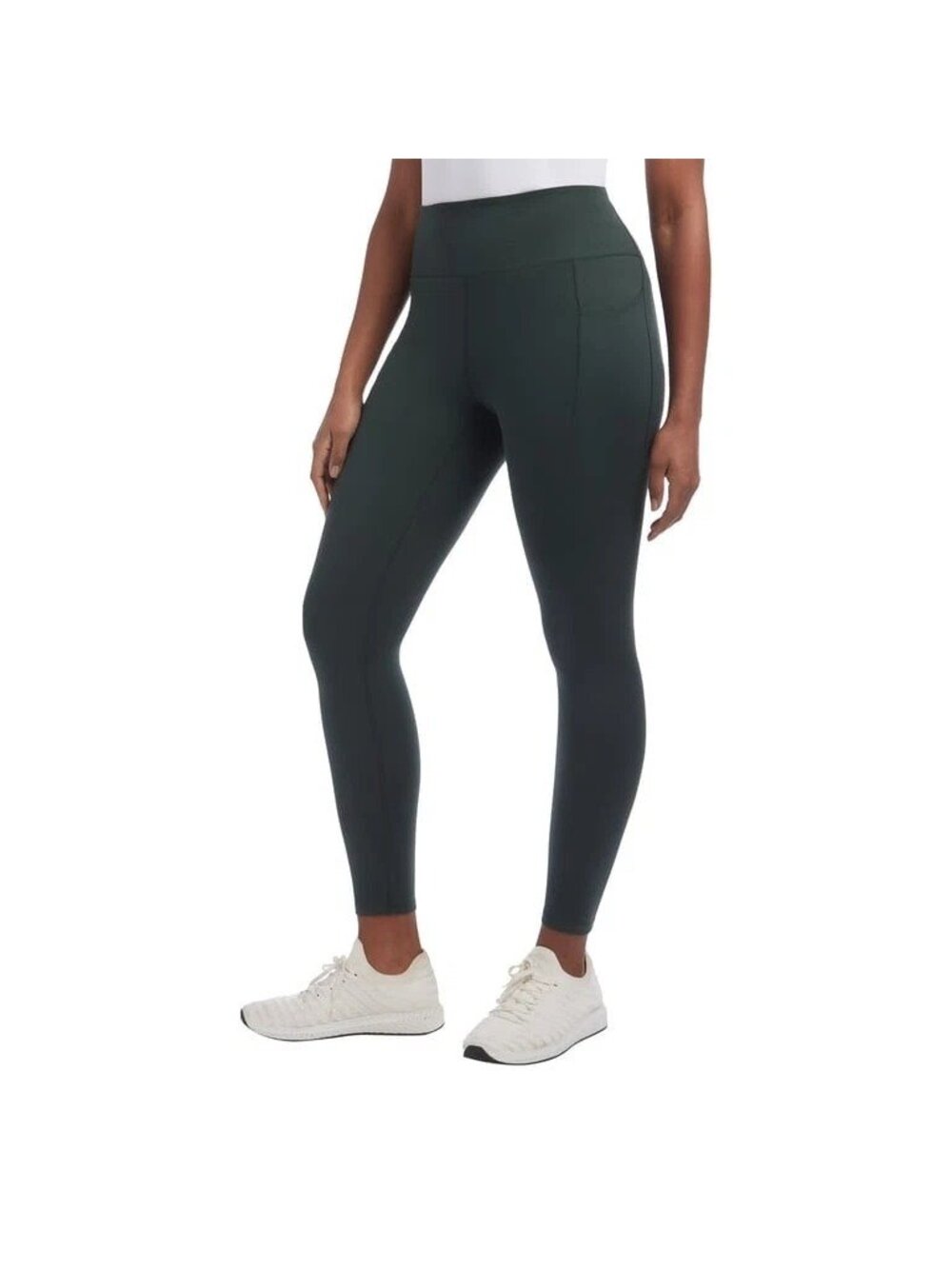 Danskin Womens Green High-Waisted Active Leggings L Nylon/Spandex